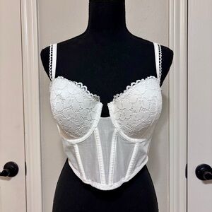 Auden White Lace Underwire Bustier